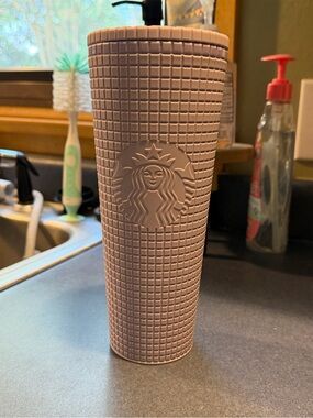 Starbucks Dusty Pink Textured Travel Cup